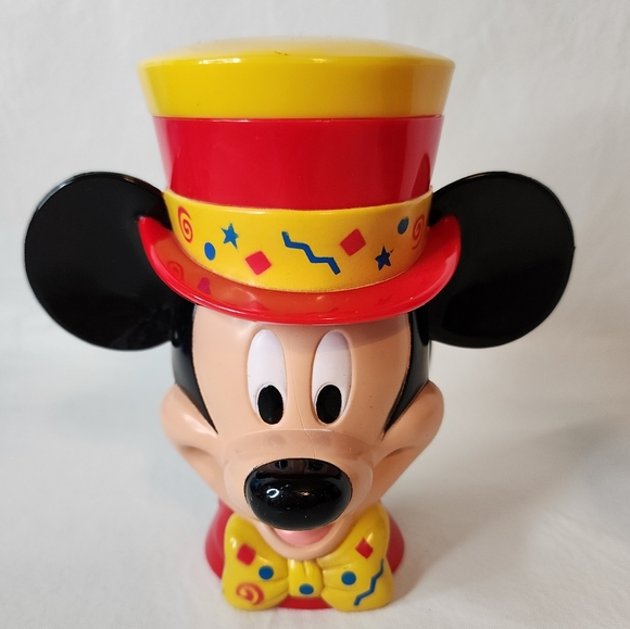 Mickey Mouse Collectible Cup Ringmaster Disney on Ice Flip Top Hat Vintage - Picture 2 of 11
